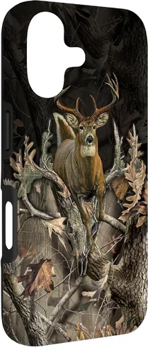 Vista 3 de Funda para iPhone 17 con diseño de camuflaje de caza de ciervos y cráneos