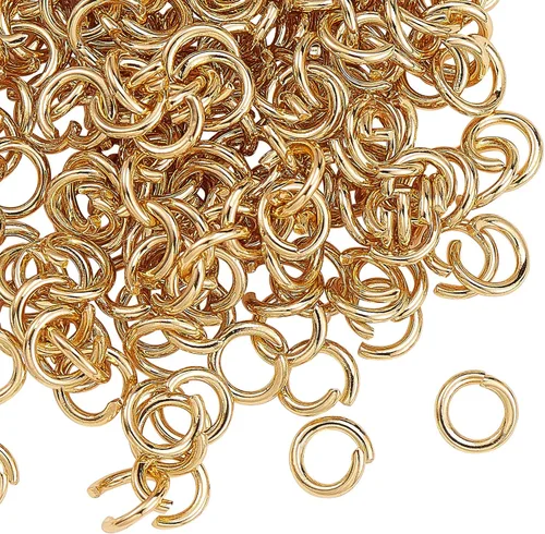 Vista 14 de DanLingJewelry 1000 anillos de salto abiertos de acero inoxidable 304 calibre 17 de 0.394 in para hacer joyas, conectores de joyería, encontrar