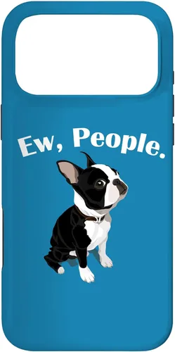 Vista 22 de Funny Mens Womens Kids Cartoon Ew People Bostie Dog Lover Case for iPhone 17