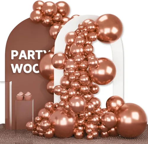 Vista 84 de PartyWoo - Globos nude de 140 piezas en diferentes tamaños de 18, 12, 10, 5 pulgadas, kit de arco de globos de color neutro y melocotón estilo boho