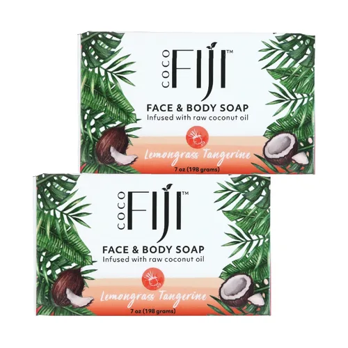 Vista 10 de Barra de jabón Coco Fiji para cara y cuerpo infundida con aceite de coco orgánico, Awapuhi Seaberry, aceite esencial, jabón natural para hidratar
