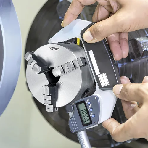 Vista 8 de VEVOR Mandril de torno de 3 mordazas, mandril de torno autocentrante de 6'', rango de sujeción de 0.14-6.3 pulgadas/3.5-160 mm con tornillos