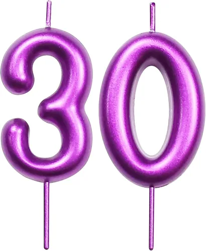 Vista 204 de DERVENTA Vela con números de 2.36 pulgadas, decoración perfecta para cumpleaños, brunch, postre, pastel, 1 pieza (número 0 rosa)
