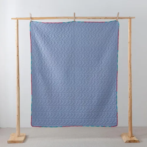 Vista 3 de SLPR All is Bright 50" x 60" Manta acolchada, manta ligera de verano con diseño de patchwork colorido para sofá y cama, manta de regazo