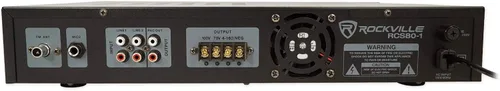Vista 4 de Rockville Amplificador comercial RCS80-1 70V con 4 altavoces de techo
