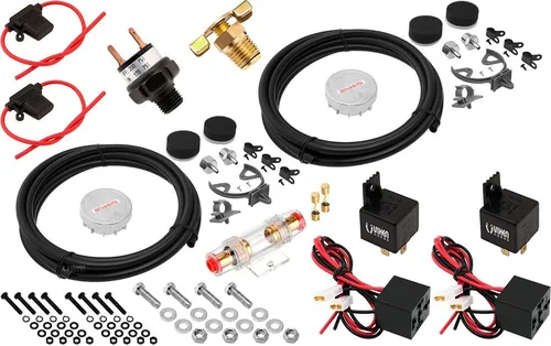 Vista 9 de Vixen Air Kit de suspensión para camión, bolsa de coche, paseo aéreo/resorte. Sistema a bordo - Compresor dual de 200 psi, tanque de 4 galones. Para