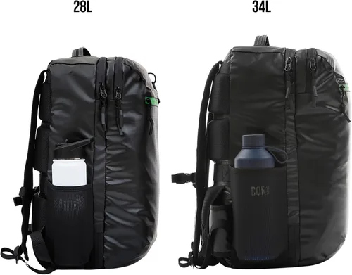 Vista 8 de COR Surf Mochila de viaje de mano Island Hopper 2.0 Mochila ultraligera aprobada para artículos personales 28L Negro Edición impermeable