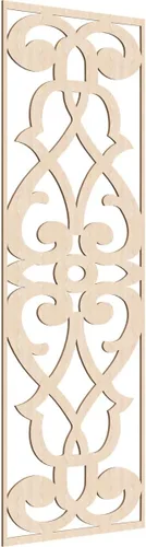 Vista 95 de 9 3/8"W x 24 3/8"H x 1/4"T Bellaire Decorativos Paneles de pared de madera calado, abedul