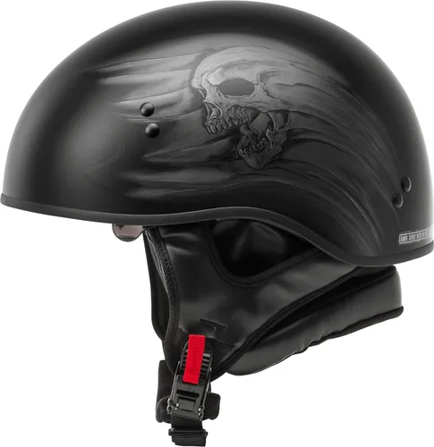 Vista 6 de GMAX HH-65 Naked DOT aprobado medio casco para motocicleta, ciclomotor, scooter y más