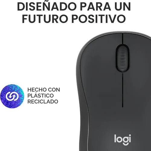 Vista 8 de Logitech Ratón inalámbrico Bluetooth silencioso compacto M240 - Grafito