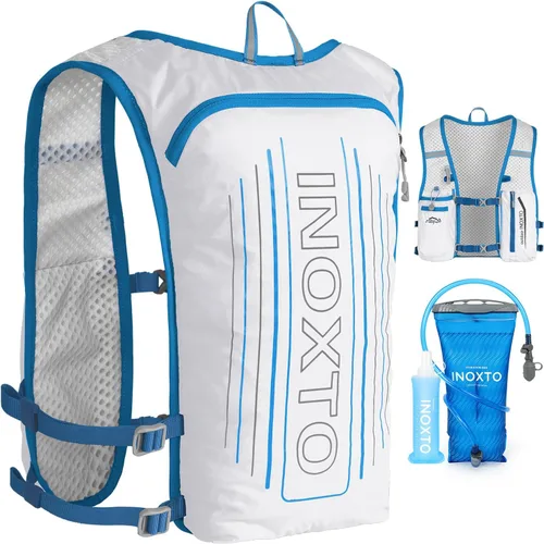 Vista 27 de INOXTO Running Hydration Vest Backpack,Lightweight Insulated Pack with 1.5L Water Bladder Bag Daypack for Hiking Trail Running Cycling Race Marathon
