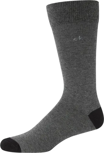 Vista 6 de Calvin Klein Calcetines de vestir para hombre - Calcetines de rayas de mezcla de algodón (paquete de 4)