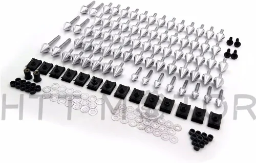 Vista 5 de SMT-Universal Spike Carenado Tornillos para parabrisas compatible con Honda CBR 600 929 954 900 RR Plata [B00RUEOFY6]