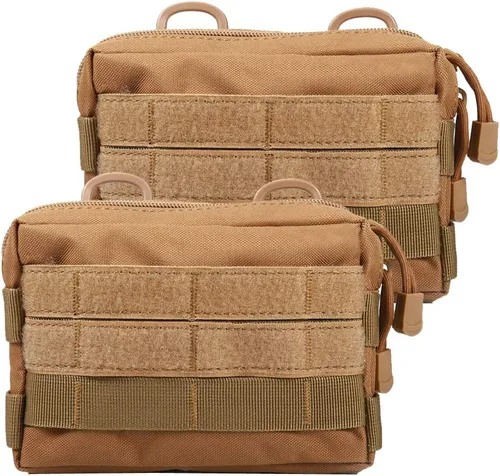 Vista 12 de MOLLE Pouches - Paquete de 2 bolsas tácticas compactas resistentes al agua para dispositivos utilitarios EDC bolsa