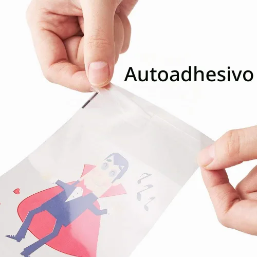 Vista 4 de CCINEE 200 bolsas de golosinas de Halloween, bolsas transparentes autoadhesivas para dulces, bolsas de plástico de celofán para galletas, regalos