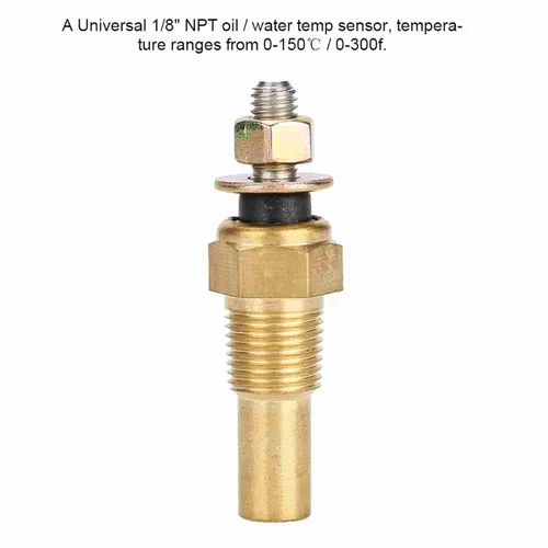 Vista 5 de Brrnoo Sensor universal de temperatura del refrigerante 1/8 NPT Latón Agua /Aceite Sensor de temperatura Unidad emisora, unidad de envío