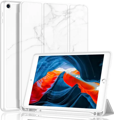 Vista 18 de iMieet - Funda para iPad de 9ª generación 2021/iPad de 8ª generación 2020 de 10.2 pulgadas con soporte para lápices, funda para iPad de 7ª