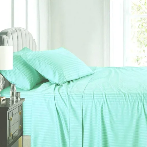 Vista 2 de laxlinen Super Suave Calidad 4 Pcs Hoja de cama Set (+ 30 inch) bolsillo extra profundo