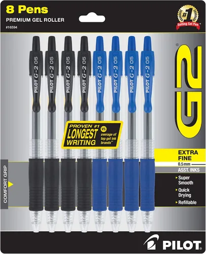 Vista 8 de Pilot G2 - bolígrafo de punta extrafina y retráctil de calidad prémium, de tinta de gel