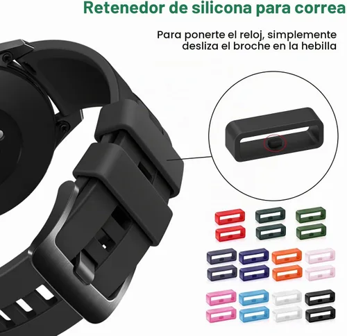 Vista 2 de Cobee Correa de reloj, soporte de retención de anillo de retención de aro de retención de banda de silicona para relojes deportivos inteligentes