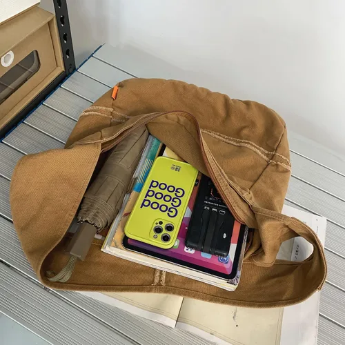 Vista 3 de Large Crossbody Purse Canvas Tote Bag Women Hobo Bag Stylish Handbag Fashion shoulder Bag