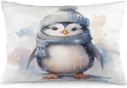 Vista 17 de Fundas de almohada de primavera con bonitos muñecos de nieve, fundas de almohada rústicas para vacaciones, funda de almohada tamaño Queen