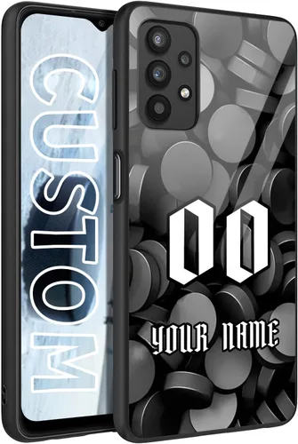 Vista 18 de Personalized Ice Hockey vs Name Number US Flag Decor Rubber Cover Phone Case for Galaxy America Fire