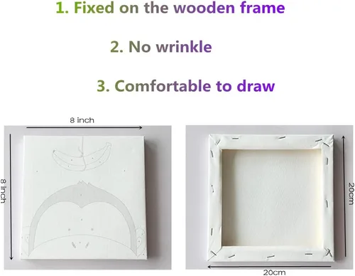Vista 4 de TINDAY Kit de 2 piezas enmarcadas de pintura por números para adultos, principiantes, niños, pintura acrílica por números, pintura acrílica para 2