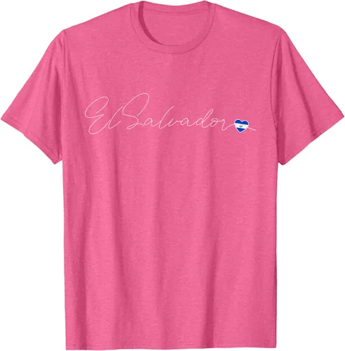 Vista 35 de Camiseta Simple Love El Salvadoreño con diseño de corazón en El Salvador