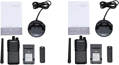Vista 6 de Walkie Talkies Voice Scrambler con auricular para adultos al aire libre CS senderismo, caza, viajes, radios de 2 vías de larga distancia por LUITON
