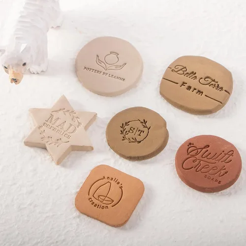 Vista 5 de Sello de cerámica personalizado, sello personalizado para arcilla, sello de firmas hecho a mano para cerámica, sello personalizado para cerámica