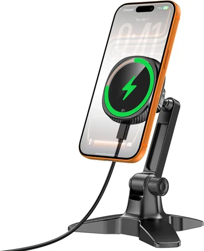 Vista 7 de APPS2Car Soporte de teléfono resistente, soporte de escritorio ajustable para videollamadas, compatible con teléfonos inteligentes de 4.7 a 6.8