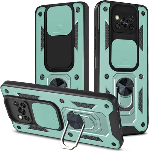 Vista 18 de Compatible con Tecno Camon 18P Bracket Shell, Slide Camera Lens Cover Case Azul
