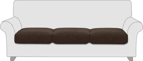 Vista 26 de Fundas de cojín de terciopelo para asiento de sofá, fundas elásticas para cojines de sofá, antideslizantes, protectores de muebles, fundas de cojín