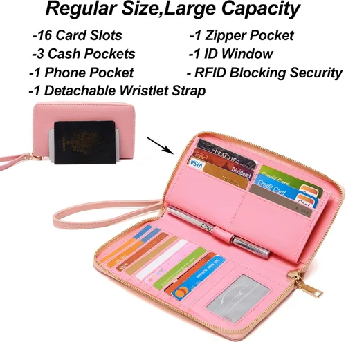 Vista 4 de Qiyuer - Bolsos para mujer, carteras, juegos de bolsos con asa superior, bolsos de hombro, bolso de mano, bolso de trabajo con cartera a juego, 3