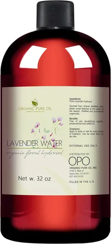 Vista 10 de OPO Spray de hidrosol de lavanda de 8 onzas y rociador de vapor puro destilado vegano tóner Spritz limpiador de agua calmante tonificación