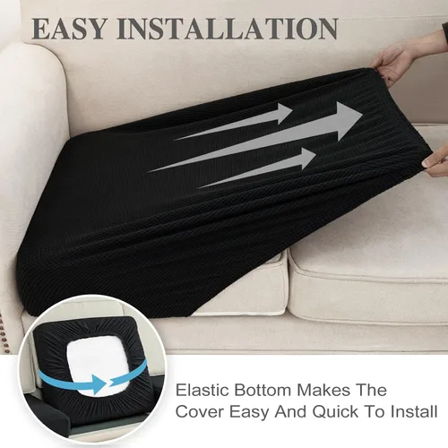 Vista 5 de LA MEACK Funda de Cojín de Sofá Funda de Cojín de Asiento Funda Elástica para Sillón Fundas Separadas para Sofá Seccional Protector de Muebles