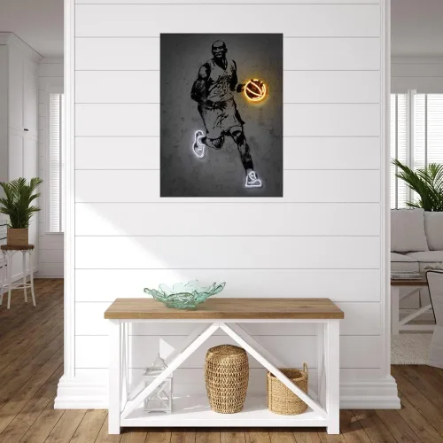 Vista 3 de Fine Art Canvas Kobe - Lienzo impreso por el artista Octavian Mielu para sala de estar, dormitorio, baño, cocina, oficina, bar, comedor y habitación