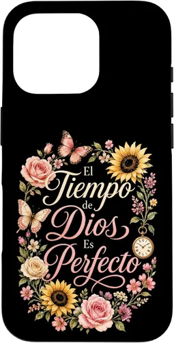 Vista 15 de Fe Cristiana El Tiempo De Dios ES Perfecto Floral Wreath Case for iPhone 16