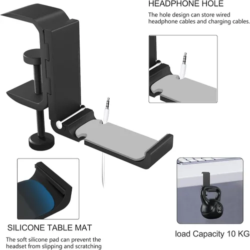 Vista 3 de Sentoda Juego de 2 ganchos plegables de aluminio para colgar bolsas para mujeres y niñas