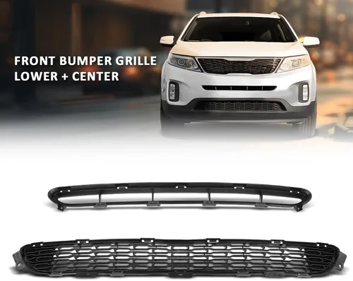 Vista 9 de G-PLUS Parrilla de Parachoques Delantero Inferior y Central 2 Piezas, Compatible con Kia Sorento 2014-2015 865611U500, 865221U500, 86561-1U500