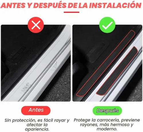 Vista 4 de 4 protectores de placa para umbral de puerta de automóvil, protectores de puerta de automóvil para umbral de umbral de puerta automática, protector