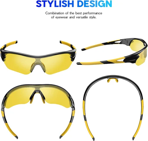 Vista 2 de Lentes de sol polarizados para hombres y mujeres jóvenes de béisbol ciclismo correr conducir pesca golf motocicletas lentes TAC UV400