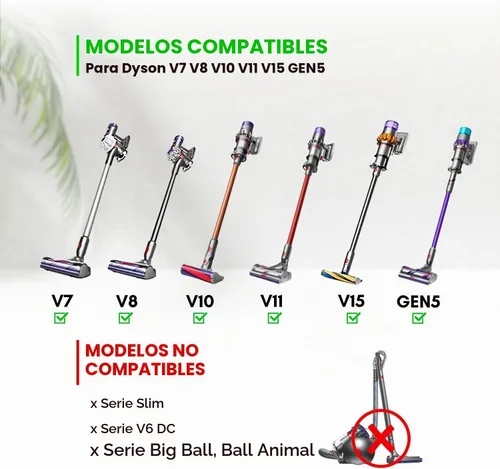 Vista 2 de Accesorios de repuesto para Dyson V7 V8 V10 V11 V15 - Accesorios de aspiradora para limpieza del hogar y el automóvil