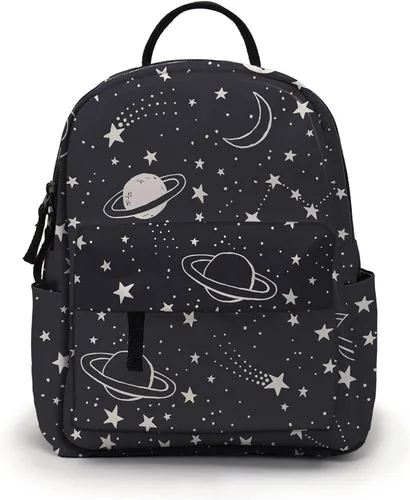 Vista 7 de Deanfun Mini mochila para niñas, bolsa escolar de impresión, bolso impermeable de moda (8)