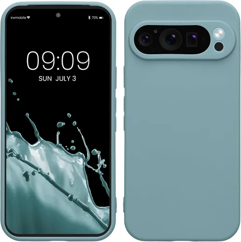 Vista 51 de kwmobile Funda compatible con Google Pixel 9 - Funda protectora delgada de TPU para teléfono - Acabado mate suave - Piedra antigua
