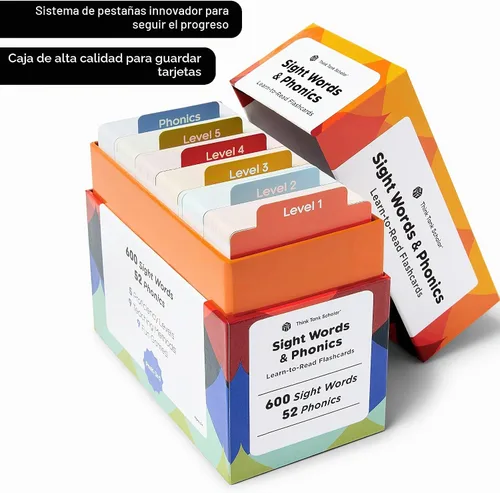 Vista 7 de Tarjetas flash galardonadas para aprender a leer, 652 palabras visuales y fonética para preescolar a tercer grado, palabras CVC, mezclas, sonidos