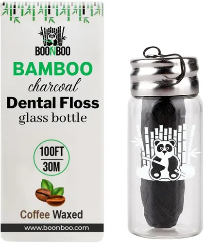 Vista 6 de BOONBOO Hilo dental, hilo tejido de carbón de bambú, plátano