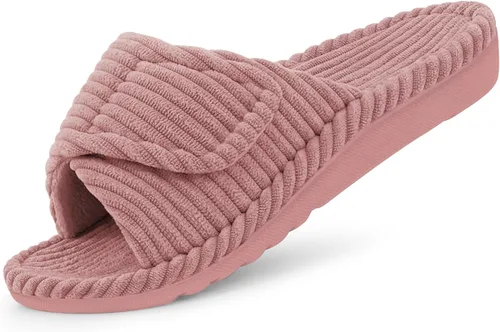 Vista 18 de Litfun Pantuflas ortopédicas para mujer, zapatos de casa con soporte de Beige
