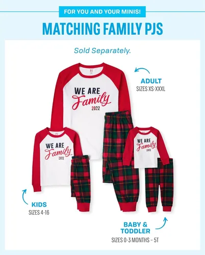 Vista 2 de The Children's Place Baby Christmas Pajamas, Cotton